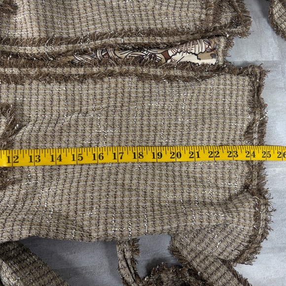 Kate Hill Women's Size 12P Brown Gold Mine Petite ClassyTweed Jacket - Picture 9 of 10